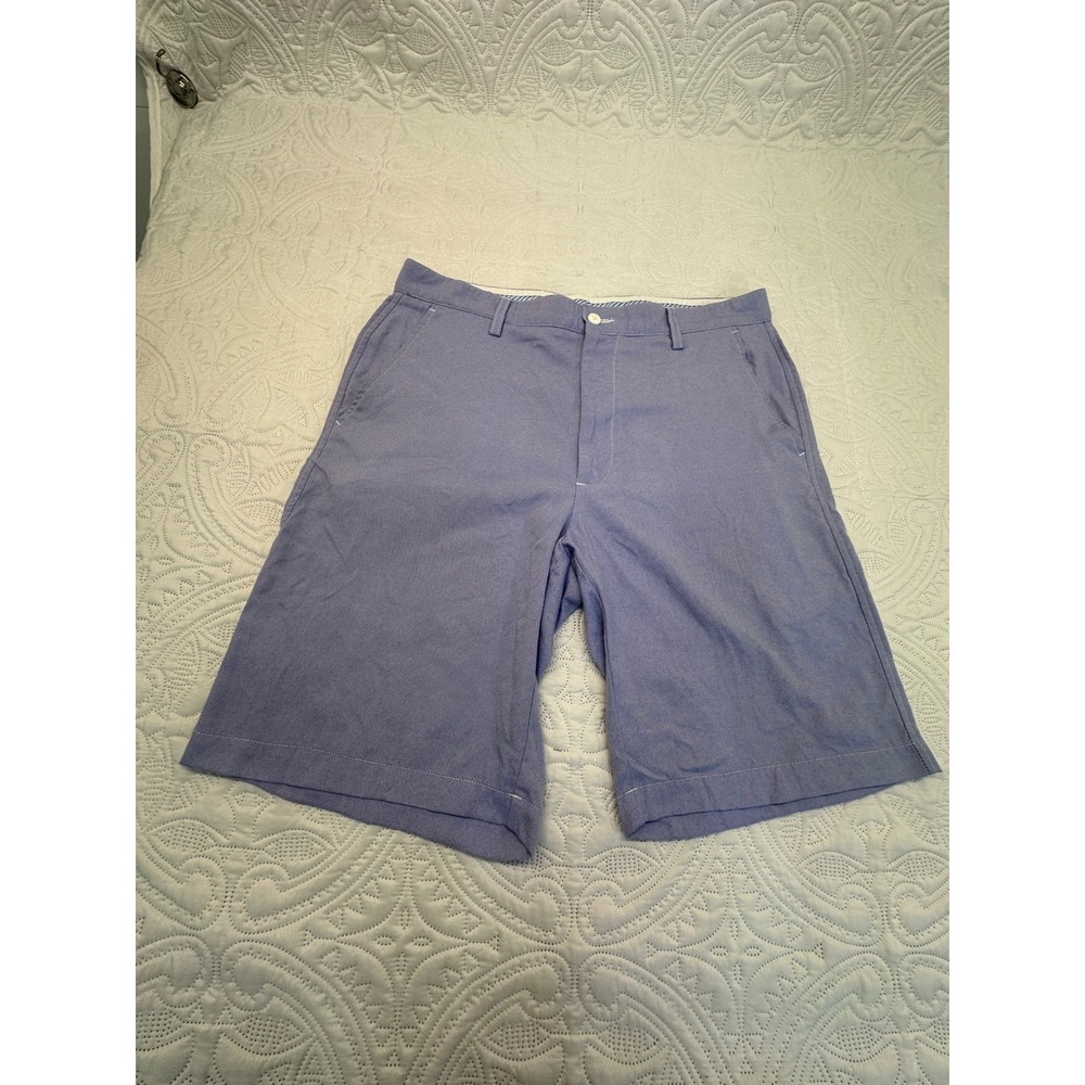 FootJoy Mens Golf Shorts Periwinkle Blue 100% Nylon Flat Front Size 35